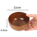 Japansk träskål 280 ml 6,9 x 11 cm Traditionell skål i naturligt trä Serveringsskål för soppa Ris Ramen asiatisk mat 2