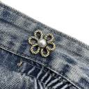Justerbar metallblomform Midjespänne Byxor Åtdragning Ingen sömnad Dekorativt spänne för jeans Kjolar Shorts Snabbkoppling 5