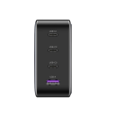 Snabbladdare 100W 3× USB C och 1× USB A GaN med EU-kontakt PD med dubbel USB C-kabel 2 m flerportsladdare för telefon surfplatta laptop 2