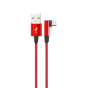 Snabbladdningskabel USB A till USB C 2 m 90° vinklad kabel Typ C-kabel 5A laddning och dataöverföring lång USB-kabel med böj för surfplatta 5