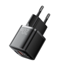Rýchlonabíjačka adaptér 20W GaN USB C a USB A dvojportová nabíjačka PD QC 3.0 EU zástrčka rýchle nabíjanie kompatibilná 100–240V 5V 3A 1