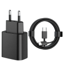 Snabbladdare 45W PD dubbel USB C-kabel 1m EU-kontakt supersnabbladdning 5A väggadapter för laddning av mobil och surfplatta 4