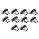 10 st. magnetisk micro-USB-adapter med spets, magnetisk kontakt, ersättningskontakt för kablar, 3A QC 3.0 snabbladdning 1
