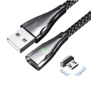 10 st. magnetisk micro-USB-adapter med spets, magnetisk kontakt, ersättningskontakt för kablar, 3A QC 3.0 snabbladdning 2