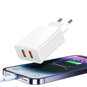 Snabbladdare för EU-uttag 2x USB A 2.4A laddningsadapter 5V 12W universal reseladdare för mobiltelefoner och enheter 2