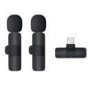 Sæt med to trådløse reversmikrofoner med USB C-modtager til Android med automatisk parring, støjreduktion og nem betjening 1
