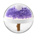Trådlös luftfuktare 270 ml med LED-nattlampa och konstgjorda blommor USB C 800 mAh Sovrumsdekoration 12 x 11 cm 4