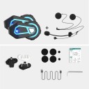 Set med 2 T-MAX PRO intercoms Bluetooth 5.0 Qualcomm 570mAh 17 timmars batteritid IP65 HIFI-högtalare Flera enheter Aerodynamisk design 3