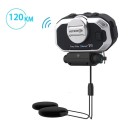 Bluetooth-intercom V8 med mjuka och hårda mikrofoner IPX6 850 mAh 13 timmars batteritid Vattentät intercom för två hjälmar FM GPS MP3 1