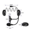 Motorcykel Bluetooth-intercom SK-32W med fast mikrofon Bluetooth 5.2 35 timmars batteritid automatisk samtalssvar röststyrning 2