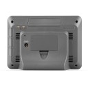 Väderstation med LCD-display 16,5 x 12,5 cm Termometer för inomhus- och utomhusbruk Hygrometer Snooze-larm Väderprognos USB-strömförsörjning 3