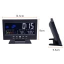 Wetterstation mit LCD-Display 14,6 x 9 cm Farbwettervorhersage Thermometer Hygrometer Wecker Hintergrundbeleuchtung Sprachaktivierung Ständer 3