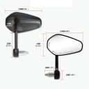Motorcykel bakspejle 4,8" aluminiums endespejle til 7/8" og 1" styr universel brug til Harley Yamaha Honda 2