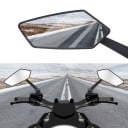 Spätné zrkadlá na motorku 2 ks Univerzálna montáž 8 mm a 10 mm Čierny ABS kryt 360 ° otočná hlava Pre skútre a nízkokapacitné motocykle 3