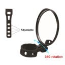 Espelhos retrovisores ovais para bicicleta 2 pcs pretos montagem independente no guiador 15–35 mm estrutura rotativa 5x7 cm 3