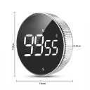 Digital kökstimer med LED-display Magnetisk minuträknare Visuell nedräkning för matlagning och bakning Fitnessövning 4