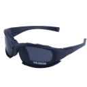 Svarta polariserade solglasögon UV400 Bredd 14,6 cm Höjd 4,6 cm Skalmlängd 16,8 cm Utbytbara skalmar Justerbart huvudband 4