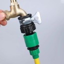 Set med 2 universella vattenadaptrar med metallklämma, snabbkopplingar i plast för trädgårdsslangar och bevattning 6