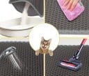 Kattlåda XXL 60x90 cm Dubbelskiktsmatta för att samla upp skräp Halkfri hygienmatta Vattentät underhåll 5