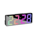 Digital väckarklocka med färgdisplay 15,8 x 5,9 x 2,5 cm Strömförsörjning av typ C Dubbel väckarklocka Temperaturdisplay Datum Nattläge 1
