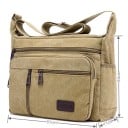 Unisex plátěná taška přes rameno 31×11×24 cm Ležérní batoh a crossbody kabelka Pánská dámská cestovní brašna Peněženka do města i na výlety 10