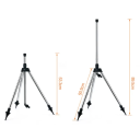 360° roterande trädgårdsspridare i rostfritt stål, justerbar spridare med stativ, höjd 53-90 cm, automatisk rotation, gräsmatta, trädgård 2