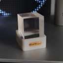 GeekMagic Smart Mini Display 38 x 35 x 31 mm WiFi-klocka med väder-LED, transparent kubpanel, USB-strömförsörjning, tid och bilder 3