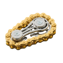 Metalowy Fidget Spinner z kołami zębatymi Koło zamachowe Fingerpink Gyro Antystresowa zabawka EDC Spinner Łańcuch Koło Zestaw 2