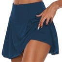 Minifalda de mujer con short integrado Falda deportiva corta de cintura alta para verano Falda cómoda para hacer ejercicio y ocio 2