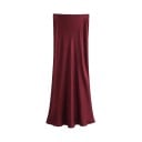 Falda midi elegante ajustada de cintura alta para mujer Falda tubo elegante para el trabajo y la fiesta Moda de oficina Otoño Primavera 3