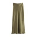 Falda midi elegante ajustada de cintura alta para mujer Falda tubo elegante para el trabajo y la fiesta Moda de oficina Otoño Primavera 4