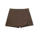 Falda corta asimétrica de cintura alta para mujer, elegante minifalda con pantalones cortos, falda cómoda para verano, estilo urbano 4