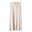 Falda larga de satén maxi para mujer, elegante, brillante, de cintura recta, suave, formal, para noche, graduación, boda y fiesta. 2