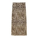 Lång elegant leopardmikjol för kvinnor Snygg djurkjol med midja Mönstrad böljande kjol för höst, vårkväll, stad 2