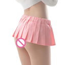 Minifalda plisada muy corta y sexy, estilo japonés, color liso, estilo A, informal, para mujer, traje de cosplay 3