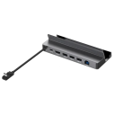 Dockningsstation för Steam Deck 13,9 x 6,9 x 2,9 cm HDMI 2.0 3x USB 3.0 PD 100W LAN-port Halkfritt stativ Kompakt anslutningsutbyggnad 2