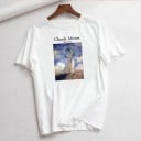 Vit T-shirt för kvinnor med tryck B251 6