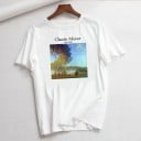 Vit T-shirt för kvinnor med tryck B251 7