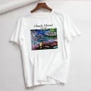 Vit T-shirt för kvinnor med tryck B251 8