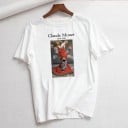 Vit T-shirt för kvinnor med tryck B251 13