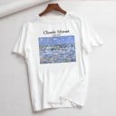 Vit T-shirt för kvinnor med tryck B251 17