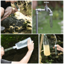 Mini Överlevnadsvattenfilter 0,01 mikron med 500 ml påse Silikonrör 60 cm bärbar vattenrenare Camping Vandring Resor 4