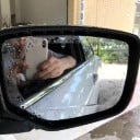 Oválná ochranná fólie na zpětná zrcátka 150×100 mm 2ks Nano vrstva proti mlze a vodě Pro auto SUV Rychlá aplikace Voděodolná fólie 4