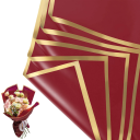 Vattentätt blompapper 58 x 58 cm 10 ark guldkant elegant blomsterpapper dekorativ blompapper 4