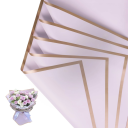 Vattentätt blompapper 58 x 58 cm 10 ark guldkant elegant blomsterpapper dekorativ blompapper 11