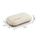 Uppblåsbar resekudde 52 x 32 x 12 cm TPU-skum vattentät kudde vikbar lätt kudde för camping och vandring 160 g 2
