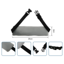 2ks opěrný polštář na hlavu 29 x 8 cm s nastavitelným popruhem Podpůrný cestovní polštář Ergonomická opora krku Auto Kancelář 4