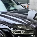 Lesklá černá autofólie 10x150 cm s efektem kovaného karbonu Samolepicí PVC fólie pro auto a motorku 4