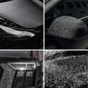 Lesklá černá autofólie 40x150 cm s vířivým vzorem Samolepicí PVC fólie pro auto a motorku 3