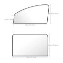 Sada 4 magnetických slunečních clon do auta 80x5 cm a 80x50x20 cm Neprůhledné oboustranné závěsy s magnety Letní ochrana na přední i zadní okna 2